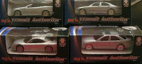 BATCH of 4 MAISTO 1:43 SILVER MERCEDES-BENZ MODELS