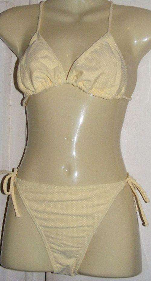 SALE!!!!! GORGEOUS YELLOW IMPORTED TANGA WITH FINE DOTS (32)