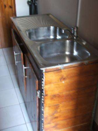 Double sink unit with mixer (Price reduced)