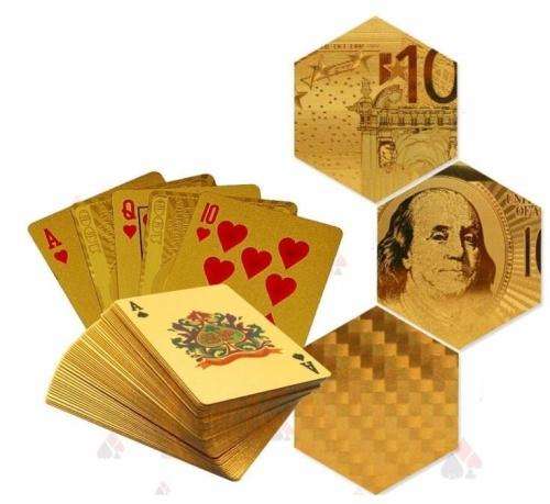 Free Shipping!! Golden Card Gold Plat Playing Cards