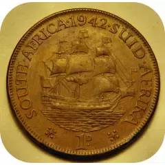 1D PENNY 1942 SOUTH AFRICA