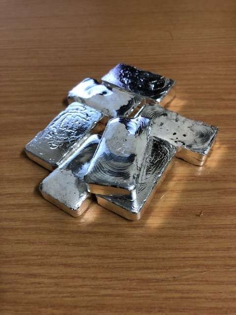 SILVER BULLION BARS 99.9 FINE SILVER (100 GRAMS) ROUGH CAST BARS