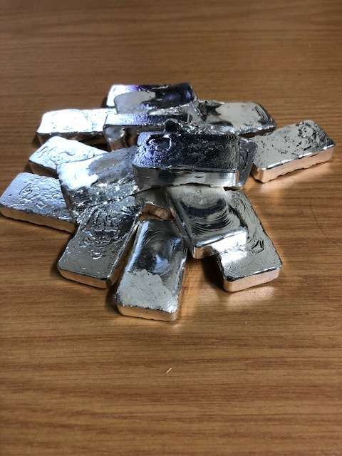 SILVER BULLION BARS 99.9 FINE SILVER (100 GRAMS) ROUGH CAST BARS