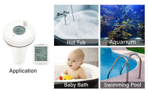 Pool Thermometer Indoor Outdoor Wireless Receiver for Pools, Bath Water, Spas, Aquarium `LOCAL STOCK