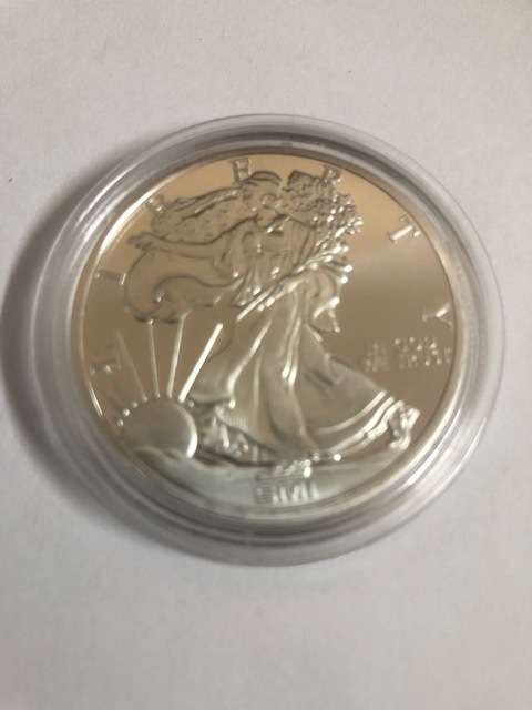 SILVER LIBERTY ROUND 1 OUNCE COIN SILVER FINENESS .9999 ENCAPSULATED