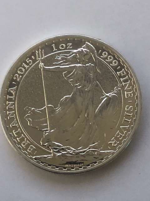 BRITANNIA 1 OUNCE SILVER COIN 2015 SILVER FINENESS .9999