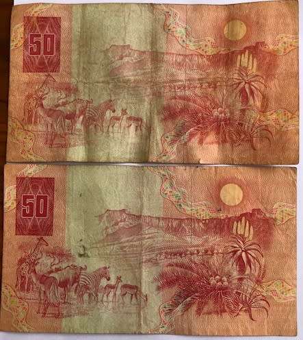 FIFTY RAND OLD SOUTH AFRICAN FIFTY RAND