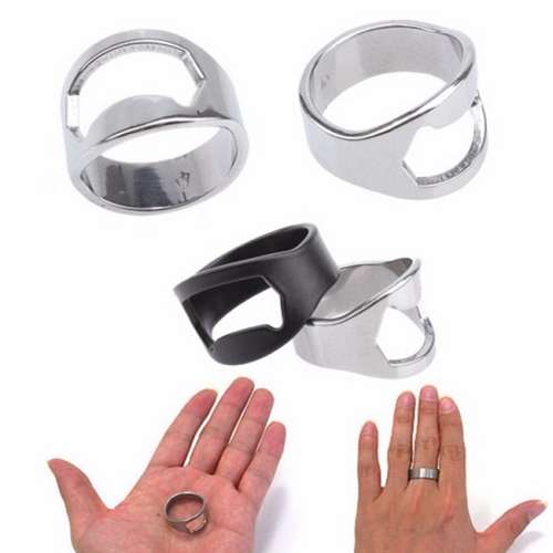 Stainless Steel Finger Ring Bottle Opener