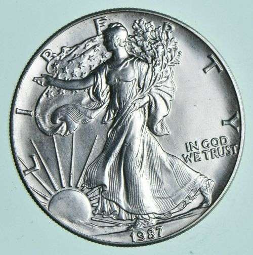 AMERICAN EAGLE SILVER COIN 1987