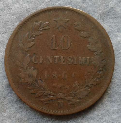 1866 ITALY 10 CENTESIMI : VALUE