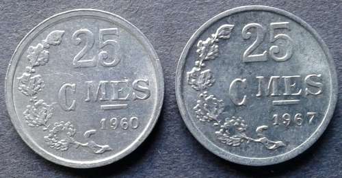 1960 's LETZEBURG 25 CENTIMES