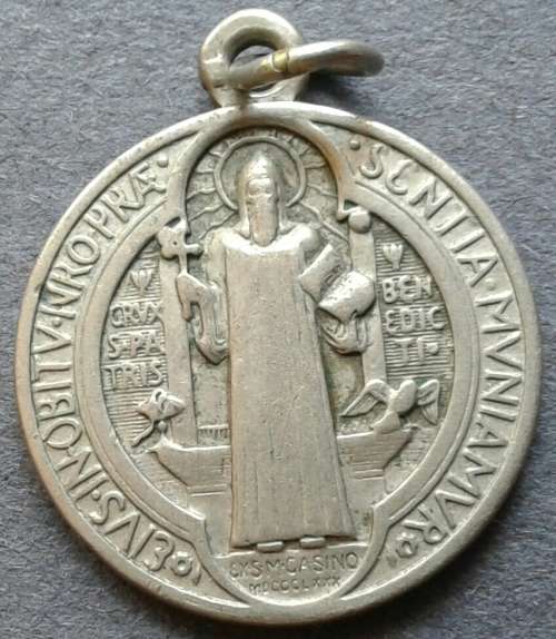 1880 ST. BENEDICT MONTE CASSINA PENDANT / SILVER