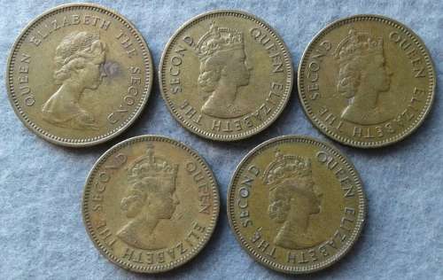 5 HONG KONG COINS