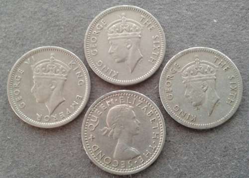 1947 : 49 ,52 & 63 RHODESIA 3 PENCE LOT