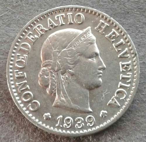 1939 SWITZERLAND 5 RAPPEN  : +++