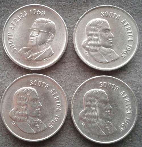 1965 + RSA 5 CENT LOT X 4