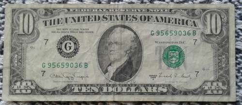 1988 US TEN  DOLLAR $10 : A SERIES