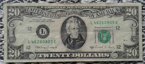 1988 US TWENTY DOLLAR : $20 : A SERIES