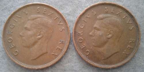 1948 & 49 SA UNION 1/2 PENNY PAIR
