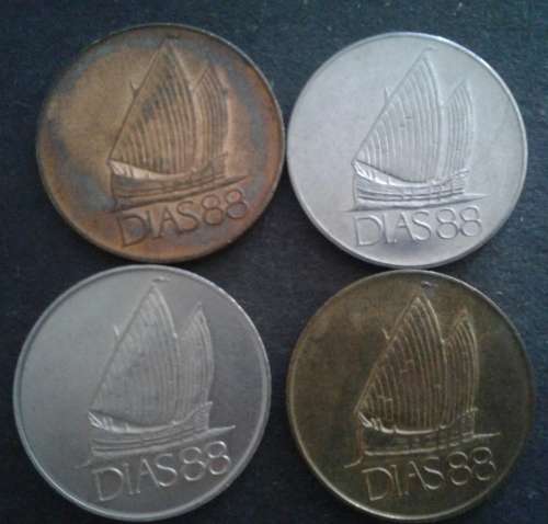 4 X 1988 DIAS COMMEMORATIVE MEDALLIONS