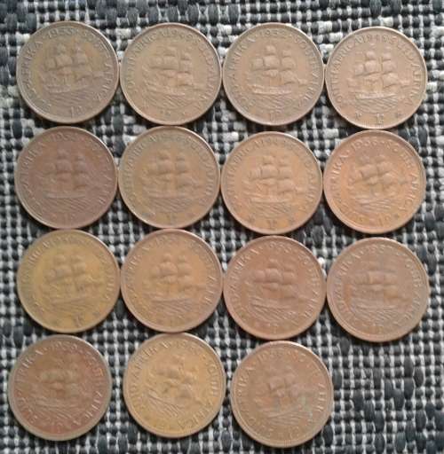 1945 - 1960 SAU ONE PENNY LOT : BID PER SET
