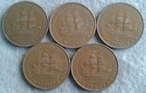 1926 - 1930 SAU 1 PENNY LOT