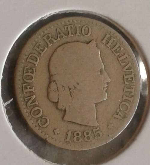 1885 SWITZERLAND 10 RAPPEN