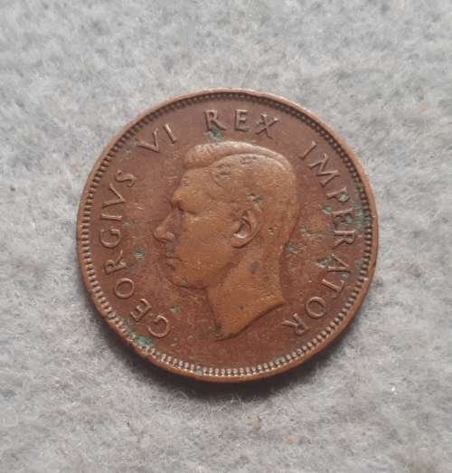 1937 SA UNION 1/2 PENNY