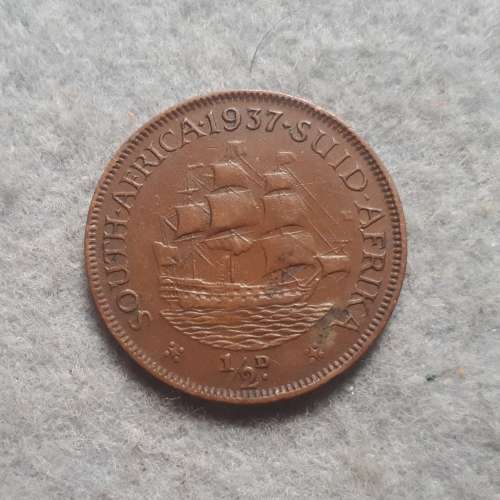 1937 SA UNION 1/2 PENNY