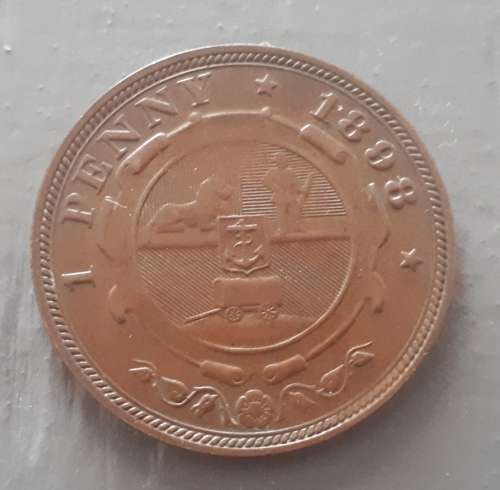 1898 ZAR ONE PENNY : GOOD CONDITION
