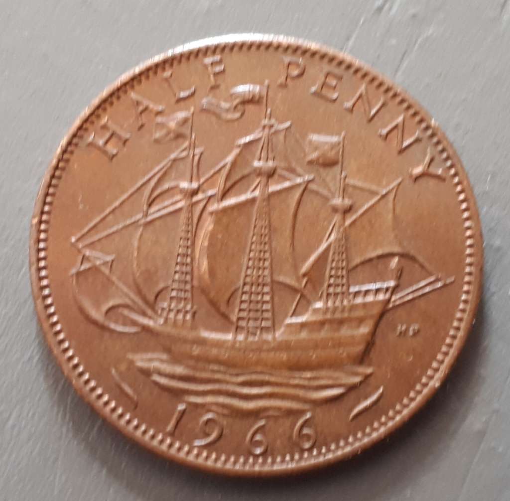 1966 G.BRIT HALF  PENNY