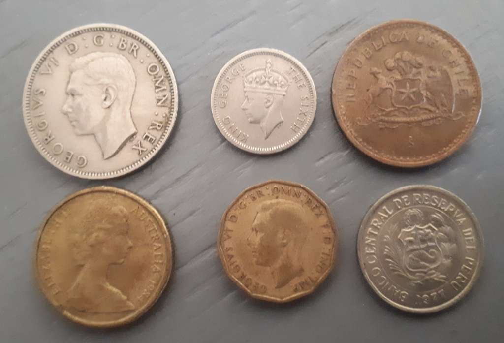 6 X WORLD COIN LOT