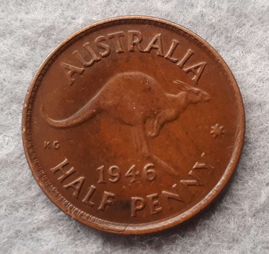 1946 Australia half penny