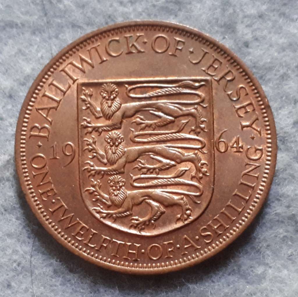 1964 Bailiwick of Jersey 1/12 of a shilling