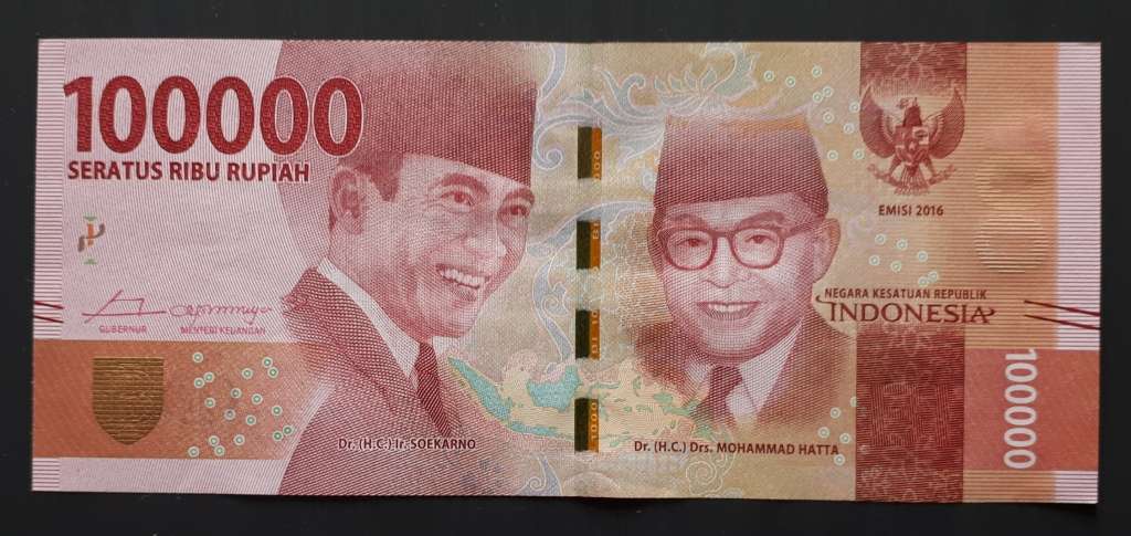 100 000 rupiah Indonesia