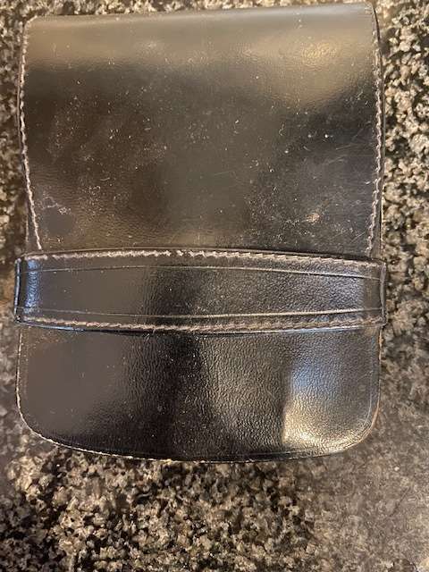 Men's Black Leather Dreizak  Manicure Set