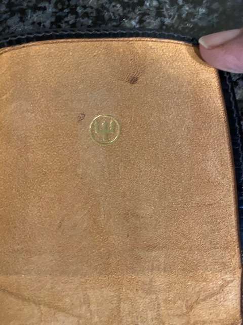 Men's Black Leather Dreizak  Manicure Set