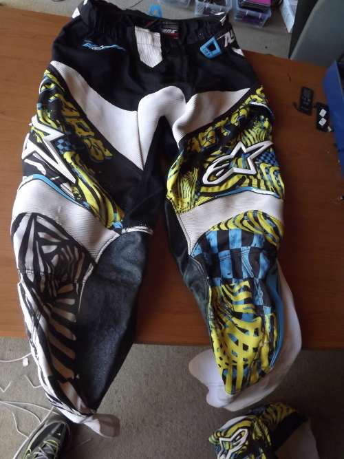 Alpinestars Charger MX Racing Pants size 34 (White/Yellow)