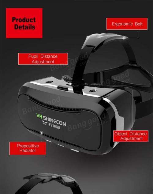 Shinecon 2.0 3D VR Virtual Reality Glasses (Clearance Sale!!!!)