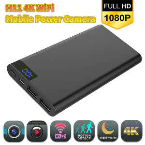 HD 1080P Hidden 4K WIFI Camera 10000mAh Power Bank Night Vision DVR Recorder