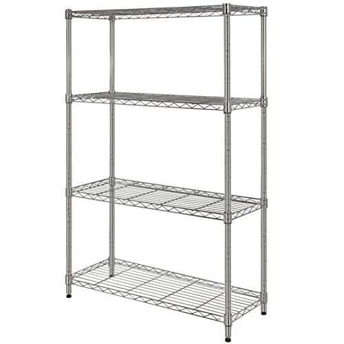 4 Tier Adjustable Chrome Shelving (900w x 360d x 1830h)