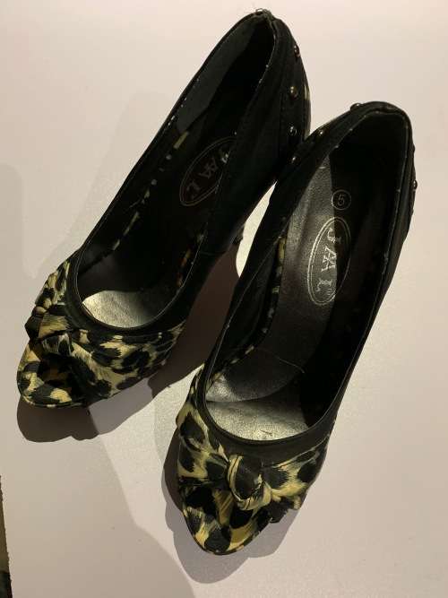 Animal print high heels
