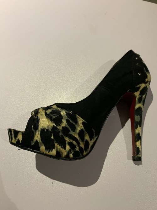 Animal print high heels