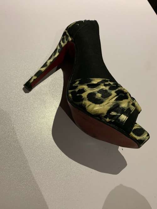 Animal print high heels