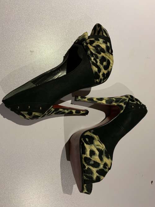Animal print high heels