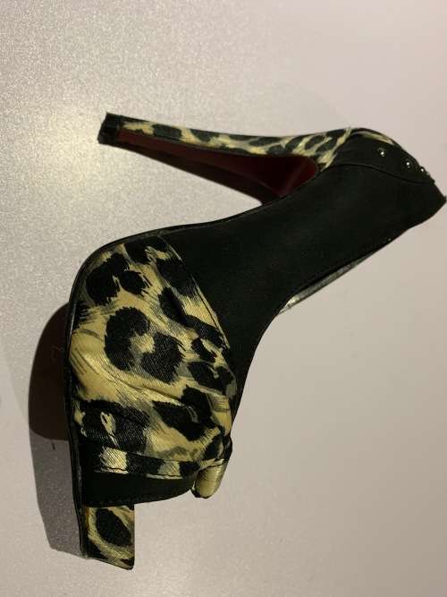 Animal print high heels