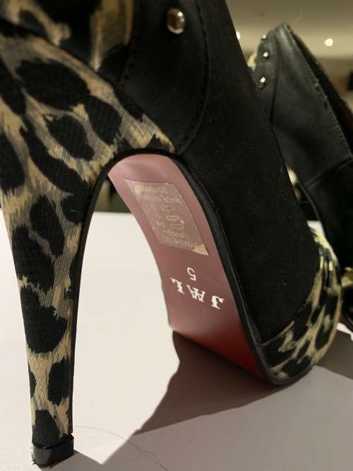 Animal print high heels