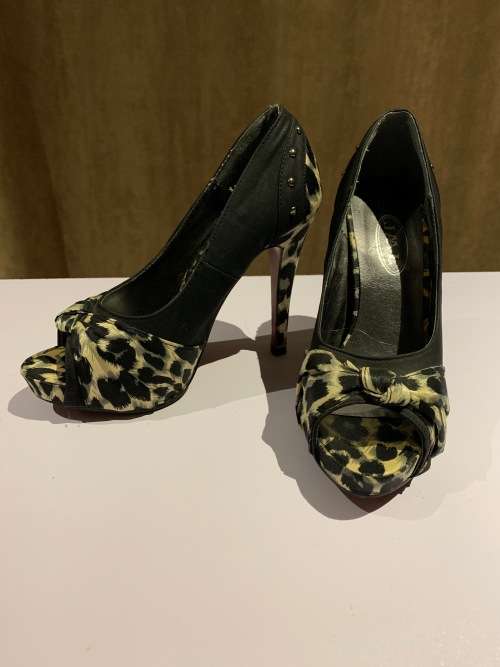 Animal print high heels