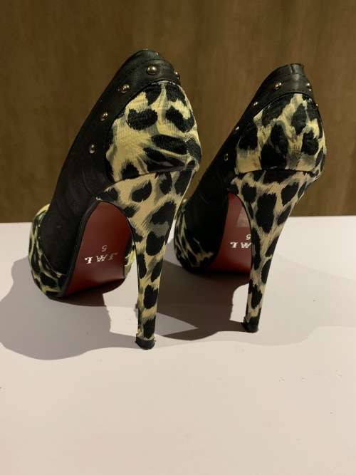 Animal print high heels