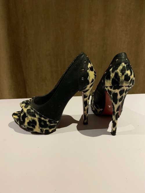 Animal print high heels